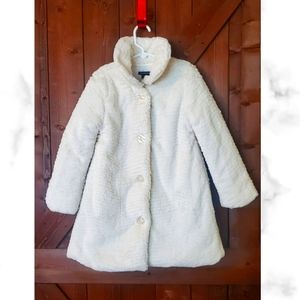 Calvin Klein Girls Cream Teddy Coat Size 6 (6 years)